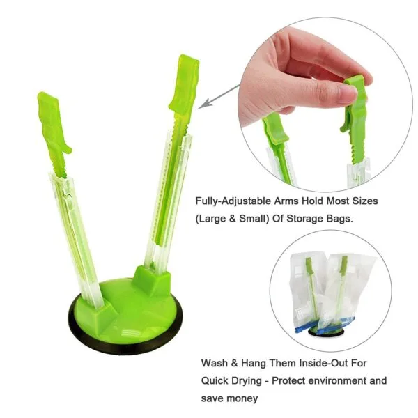 2PCS Baggy Rack Food Bag Holder