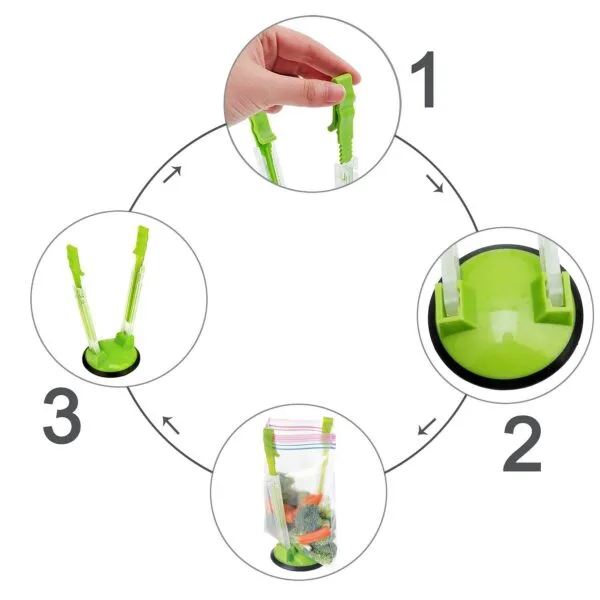 2PCS Baggy Rack Food Bag Holder