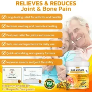 Bee Venom Pain Suppression Joint Healing Cream