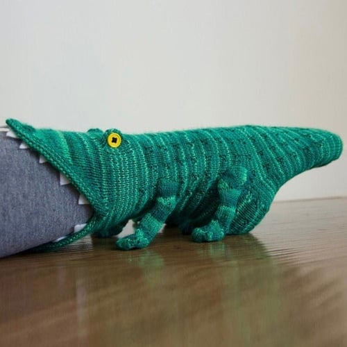 3D Knit Crocodile Socks - Image 2