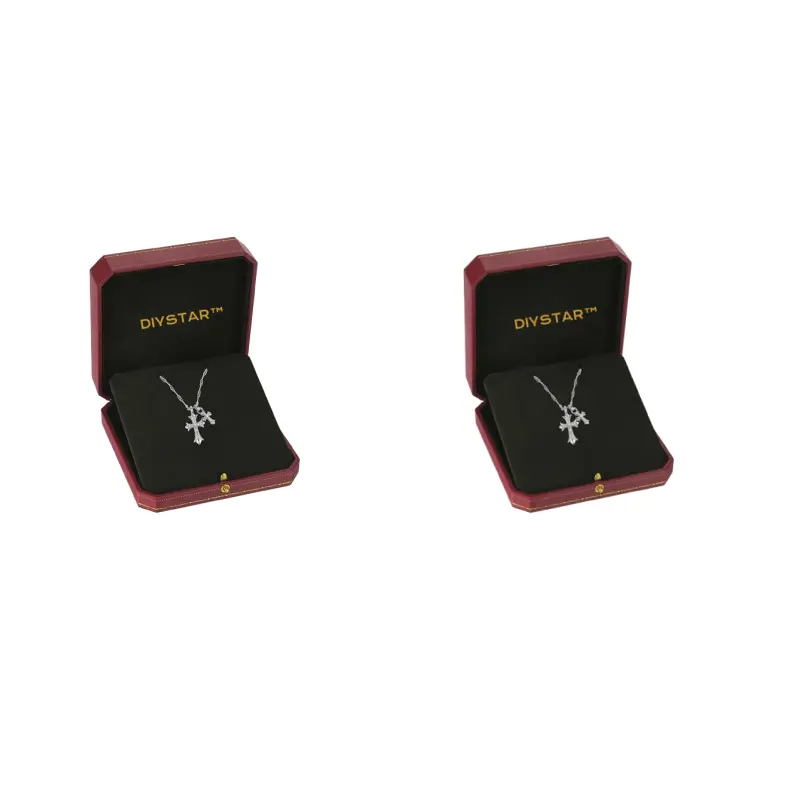 Lymphatic Magnetic Therapy Cross Design Diamond Necklace - Image 22