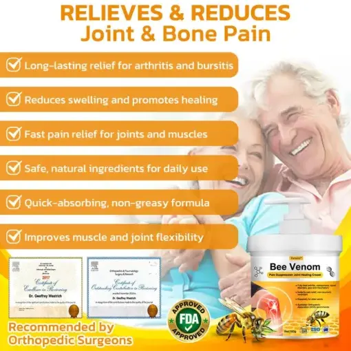 Bee Venom Pain Suppression Joint Healing Cream - Image 3
