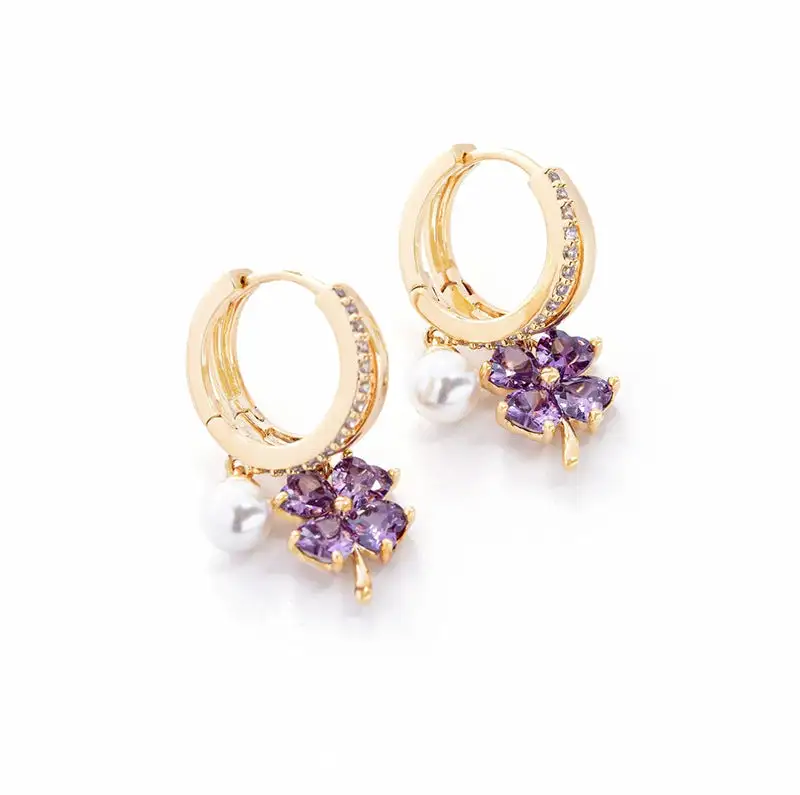 Four-Leaf Clover Lymphvity Magne Therapy Germanium Earrings - Image 7