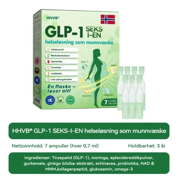 Seks-i-én helseløsning som munnvæske