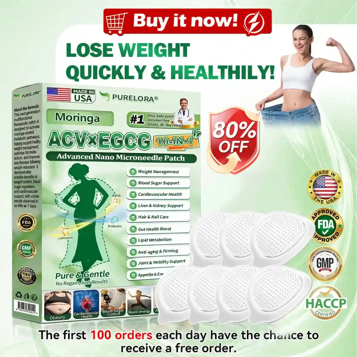 ACV × EGCG 10-in-1 Advanced Nano Microneedle Patch