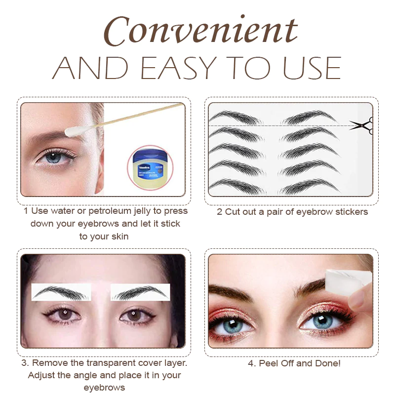 4D Hair-Like EyeBrows Waterproof Tattoo - Image 2