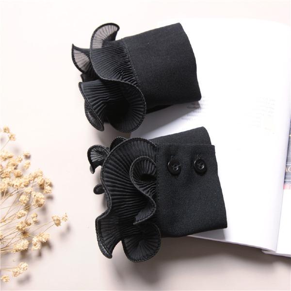 2Pcs/Pair Women Floral Lace Pleated Fake Sleeves - Image 5