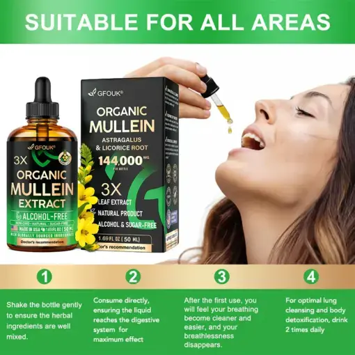 3X Concentrated Mullein Lung Cleanse Drops