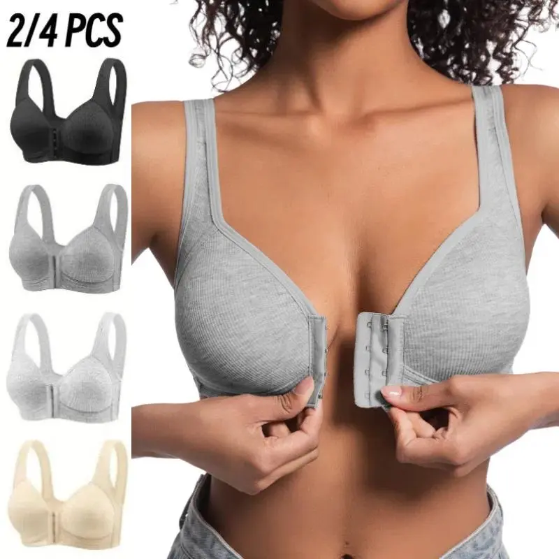 4pcs-front-closure-push-up-bras