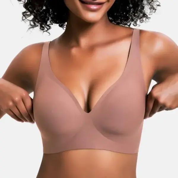 NESLEMY Wireless Womens Comfortable Wireless Bras Push Up Bralettes Seamless Tshirts Bras Deep V Everyday Bras - Image 7