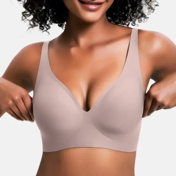 NESLEMY Wireless Womens Comfortable Wireless Bras Push Up Bralettes Seamless Tshirts Bras Deep V Everyday Bras - Image 9