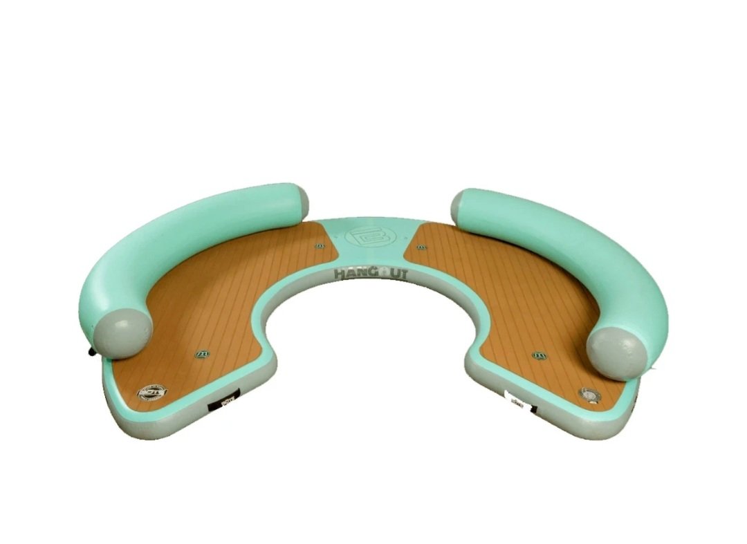 This Giant Curved Inflatable Dock Holds Up To 6 Adults and a Cooler - Image 13
