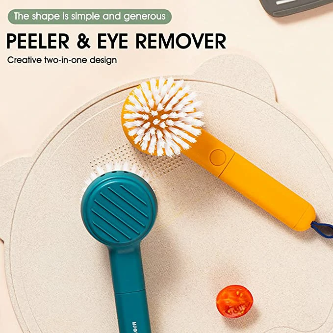 (🎄Christmas Promotion--48%OFF)Multifunctional Vegetable Peeler with Brush - Image 5