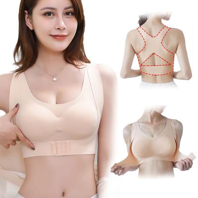 Seamless Front Buckle Support Bra - Image 2