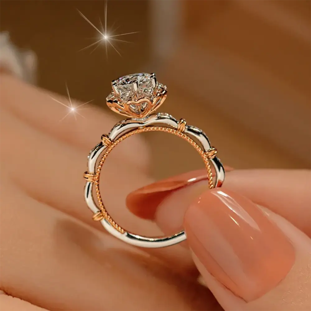 Rose Moissanite Ring - Image 10