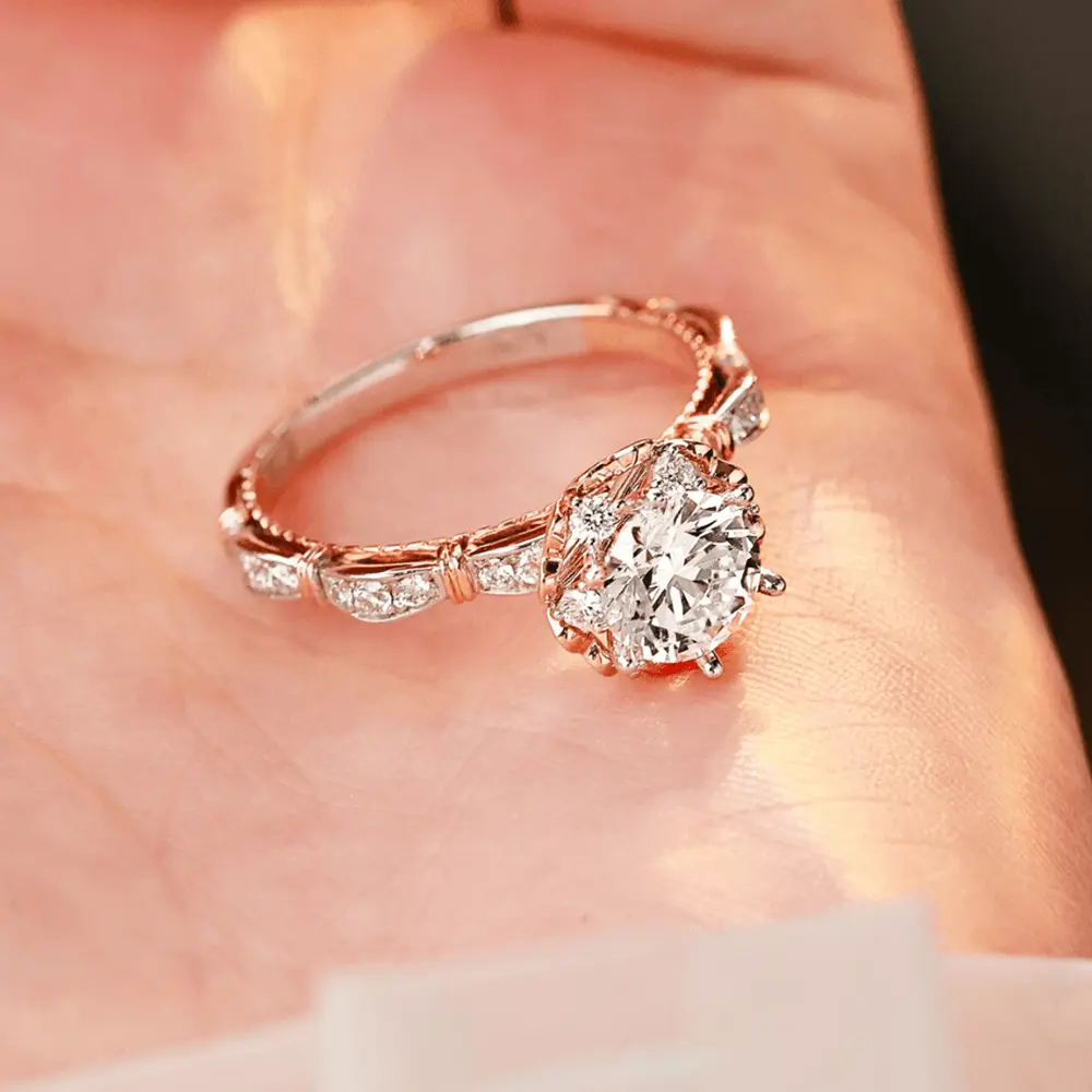 Rose Moissanite Ring - Image 9