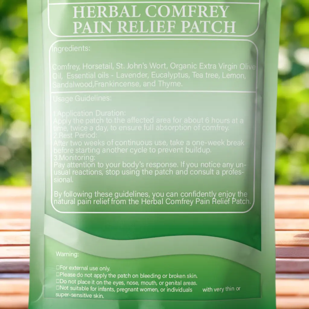 Herbal Comfrey Pain Relief Patch - Image 2