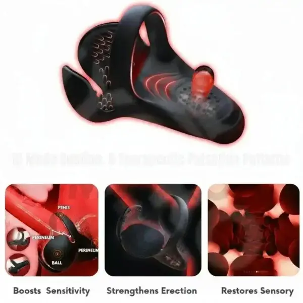Vibrating Electric Male Masturbation Lock Ring - Image 5