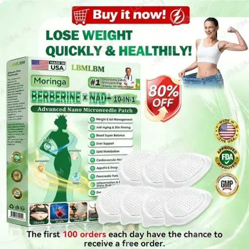 Moringa·Berberine × NAD+ 10-in-1 Nano Microneedle Patch