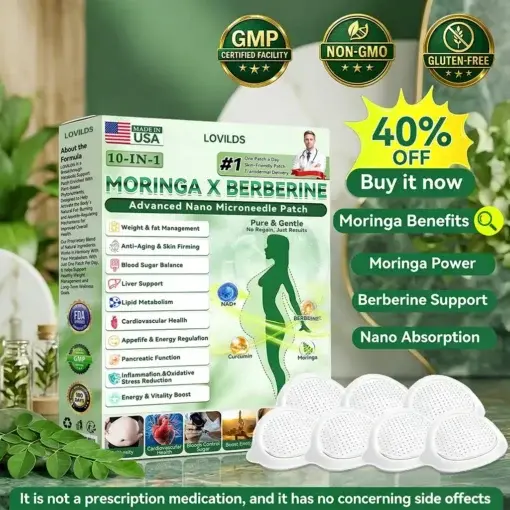 Moringa & Berberine 10-IN-1 Advanced Nano Microneedle Patch