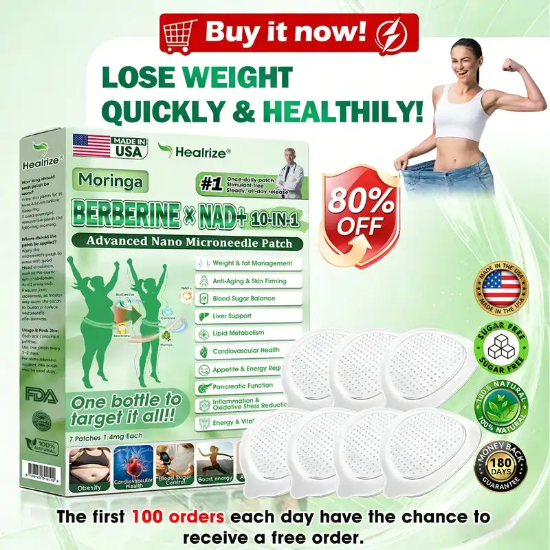 Moringa Berberine NAD+ 𝟏𝟎-𝐢𝐧-𝟏 𝐀𝐝𝐯𝐚𝐧𝐜𝐞𝐝 𝐍𝐚𝐧𝐨 𝐌𝐢𝐜𝐫𝐨𝐧𝐞𝐞𝐝𝐥𝐞 𝐏𝐚𝐭𝐜𝐡