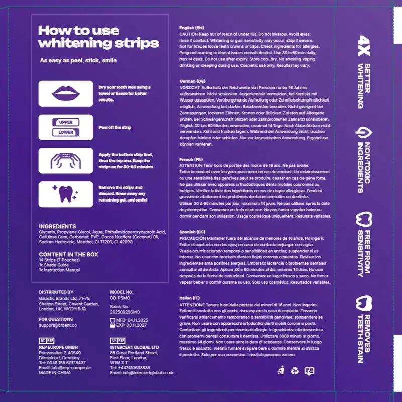 Nexisify Purple Teeth Whitening Strips - Image 8
