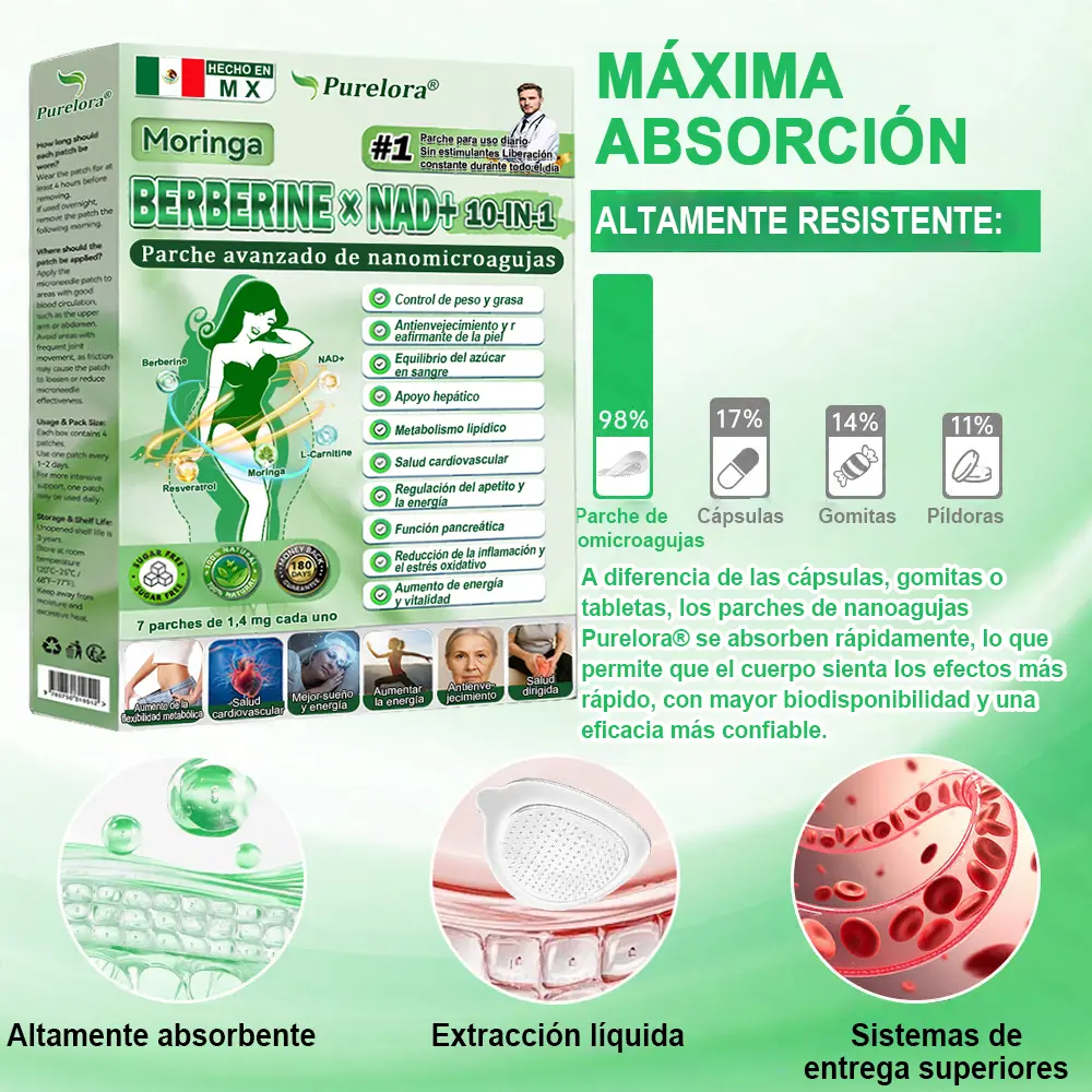 Maravilla Matutina · Berberina × NAD+ 10 en 1 Parche de Nanomicroagujas Avanzado - Image 2