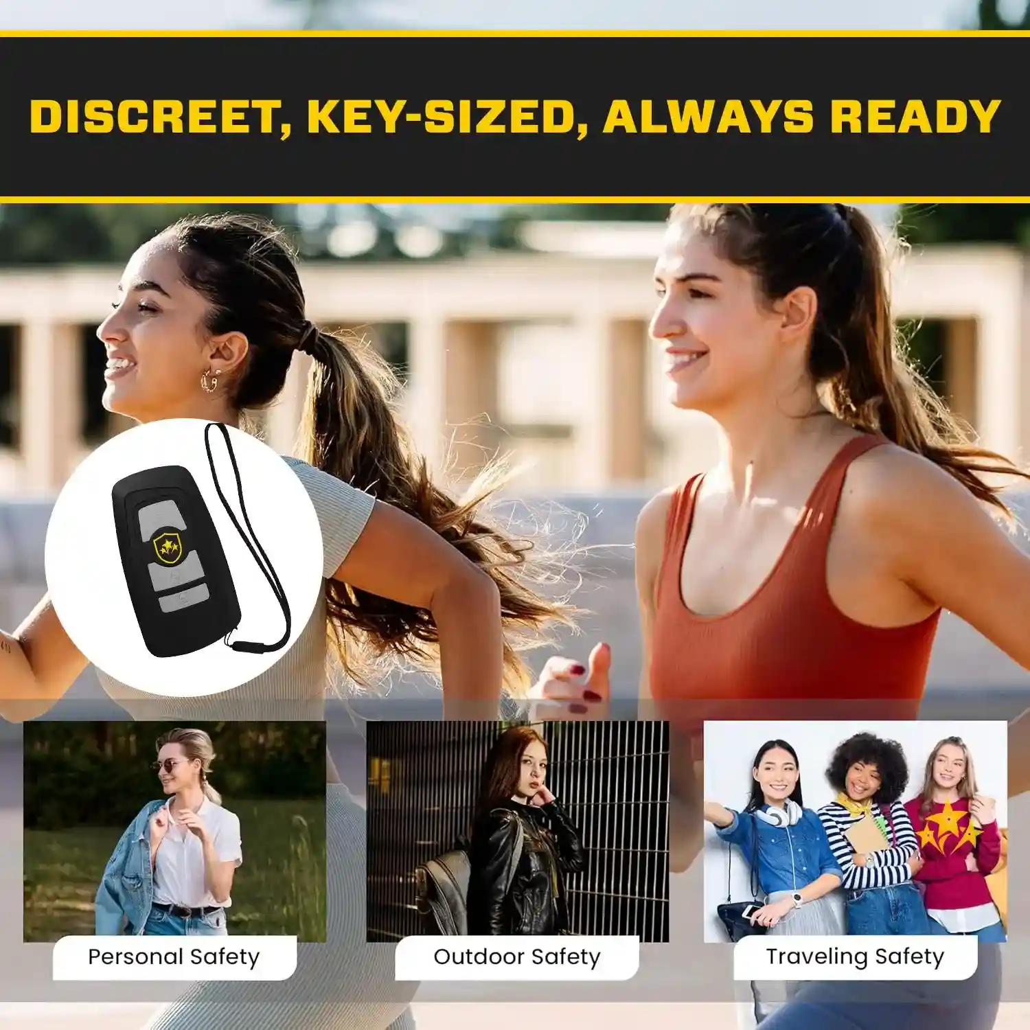 VOLTIC V77 3in1 Stun & Flashlight & Alarm Car Keychain - Image 6