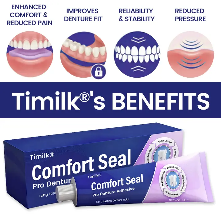 🔥 LIMITED SPECIAL OFFER 🔥 Comfort Seal Pro Denture Adhesive🦷💜FDA Certified (Clinically Proven 96- Hour Lock Hold for Secure, Comfortable & Zinc-Free Denture Fit) (Copy) - Image 2