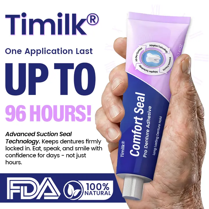 🔥 LIMITED SPECIAL OFFER 🔥 Comfort Seal Pro Denture Adhesive🦷💜FDA Certified (Clinically Proven 96- Hour Lock Hold for Secure, Comfortable & Zinc-Free Denture Fit) (Copy) - Image 4