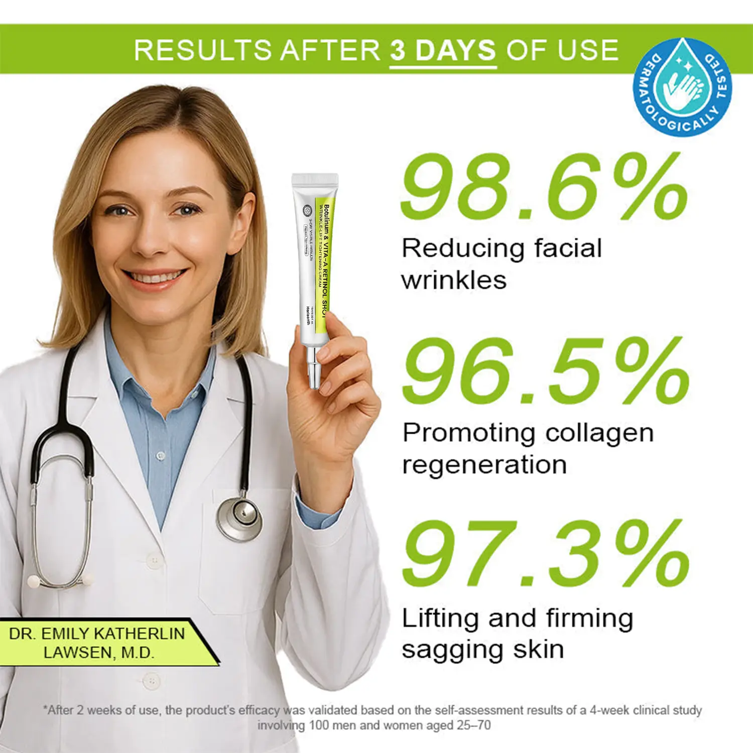 Final 3 Hours: 70%OFF🔥 Harisonth Botulinum & Vita-A Retinol Shot Wrinkle-Lift Tightening cream✨ - Image 2