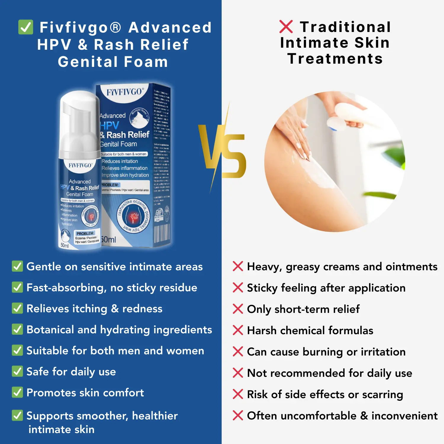 Advanced HPV & Rash Relief Genital Foam - Image 6