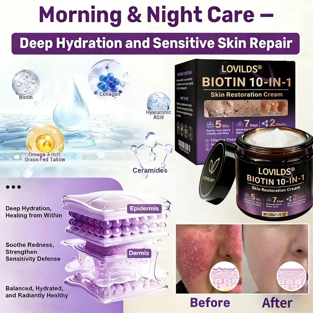 Made and Shipped from UK Biotin 10-in-1 Skin Restoration Cream🌻🌻 - Image 9