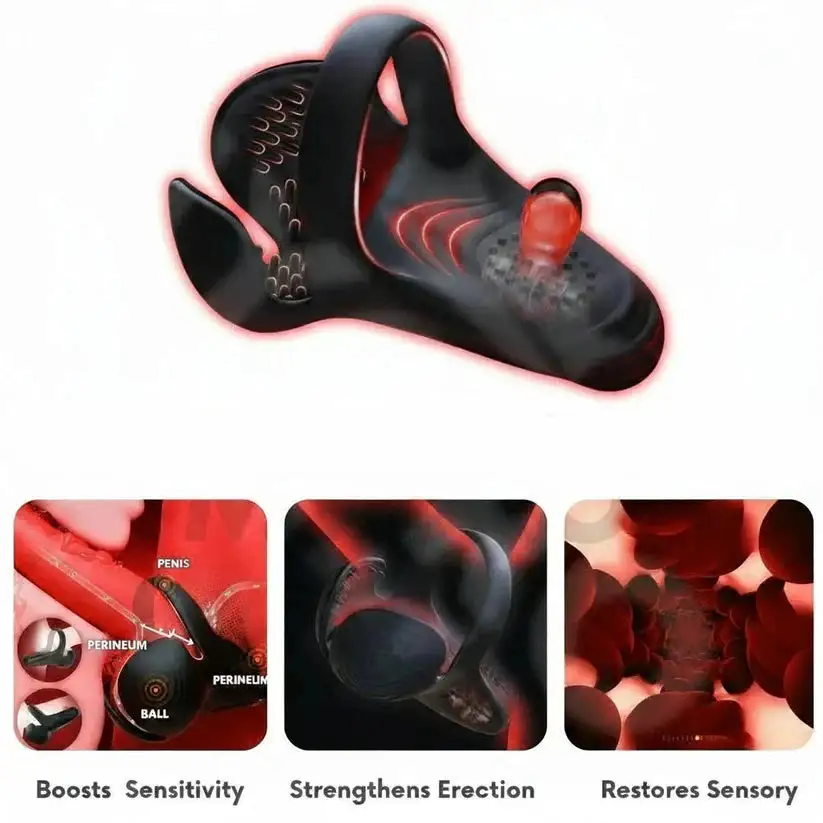 💥New on sale 2026 💞 Vibrating Electric Male Masturbation Lock Ring (Charging) - Image 5