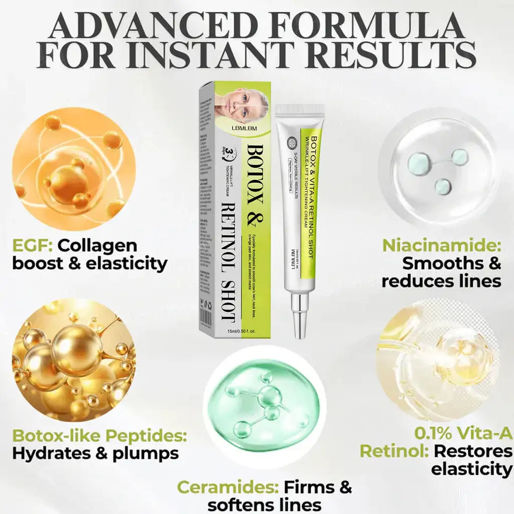 👏🌿Proudly Made in the USA💫 Advanced Peptide Botox-Style + Vita-A Retinol Lifting Renewal Cream - Image 8
