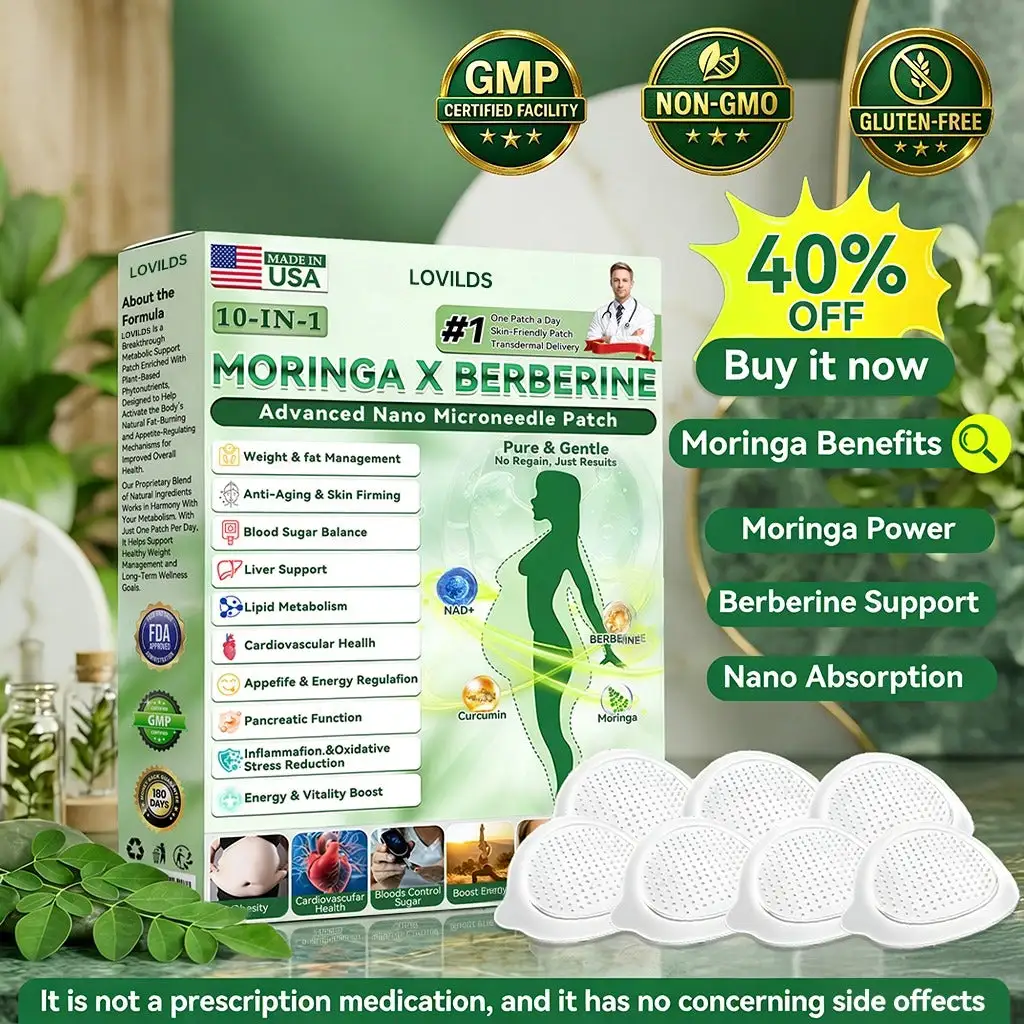 🔥Made in USA | Moringa & Berberine 10-IN-1 Advanced Nano Microneedle Patch
