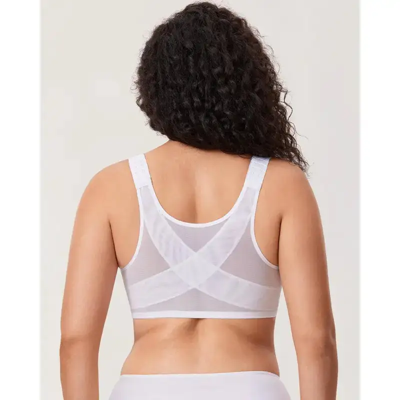 NESLEMY Women's Front Closure BrasPosture Full Coverage Plus Size Underwire - Image 3