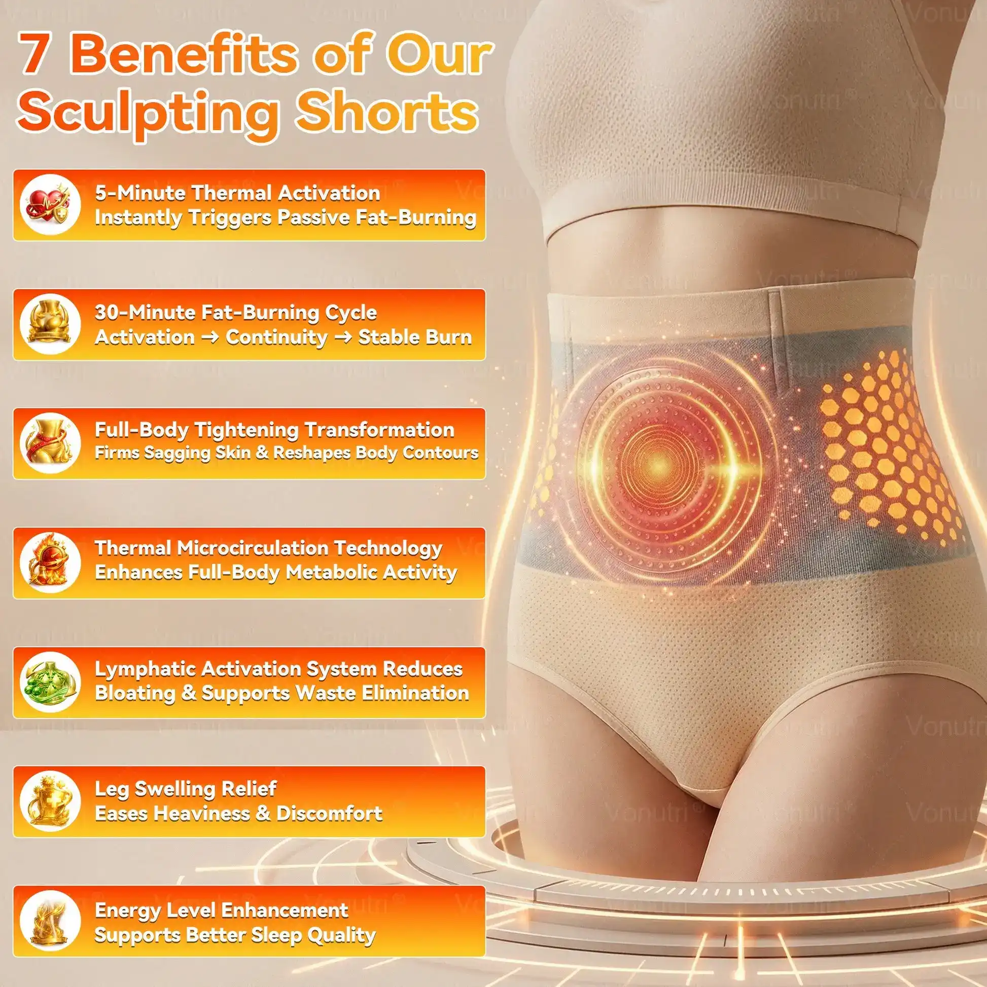 Moringa & Berberine 4-In-1 Micro-Particle Sculpting & Fat-Burn Shorts - Image 2