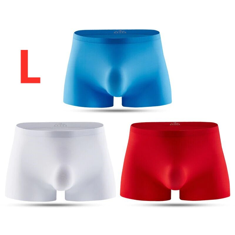 3 PCS Mens Ice Silk Breathable Underwear - Image 11